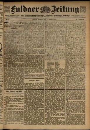 Ausgabe vom Dienstag, den 03. Januar 1899.