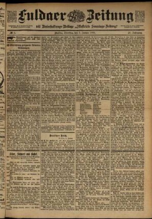 Ausgabe vom Dienstag, den 03. Januar 1899.