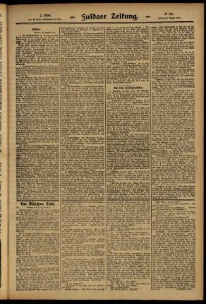 Zweite Ausgabe vom Freitag, den 22. August 1913.