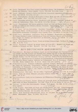 Aus deutschem Adelsbesitz (Nr. 303-312)