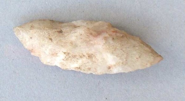 Fragment of a lance or arrowhead made of stone (?)