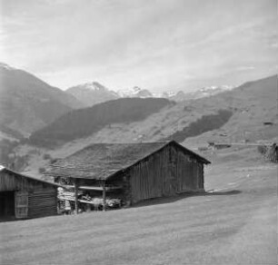 Holzstadel auf einer Alm