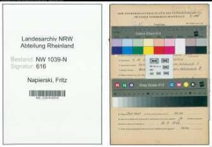Entnazifizierung Fritz Napierski , geb. 06.10.1898 (Bergmann)