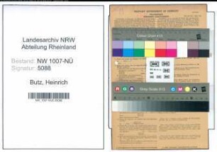 Entnazifizierung Heinrich Butz , geb. 16.03.1892 (Elektromeister)