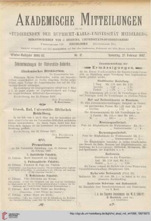 Nr. 17 (27. Februar 1897)