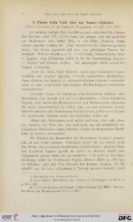 2. Pietro della Valle über das Nāgarī-Alphabet