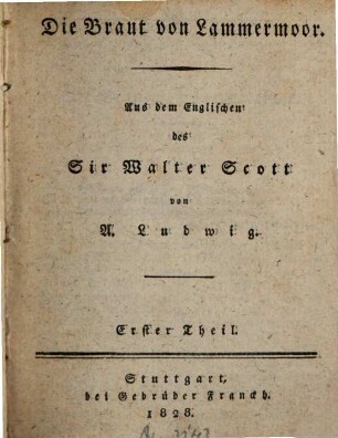 Die Braut von Lammermoor, 1