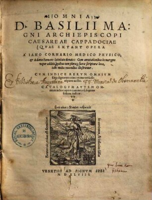 Omnia ... quae extant opera