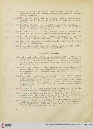 Porzellan-Literatur (Nr. 724-749)