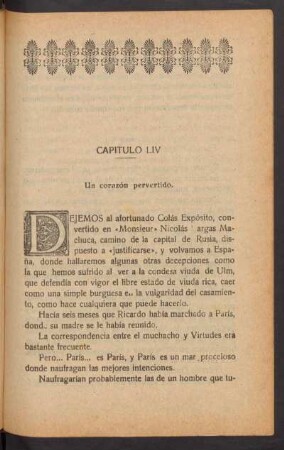 Capítulo LIV - Un corazón pervertido.