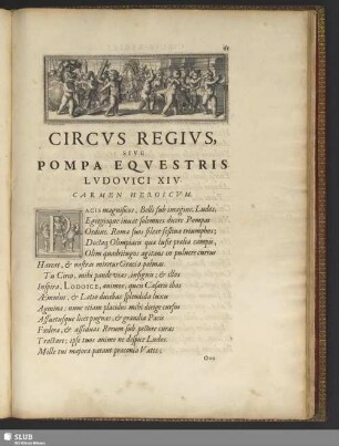 Circus Regius, Sive Pompa Equestris Ludovici XIV. Carmen Heroicum
