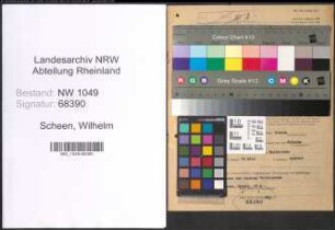 Entnazifizierung Wilhelm Scheen , geb. 19.06.1875 (Anwalt)