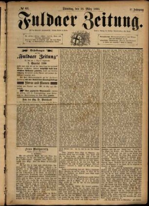 Ausgabe vom Dienstag, den 18. März 1890.