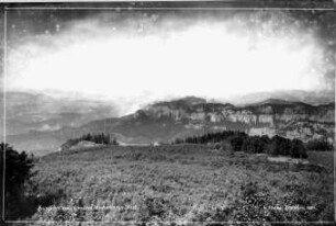 Sächsische Schweiz. Großer Winterberg (556 m). Blick nach West-Nordwesten über den Schmilkaer Kessel