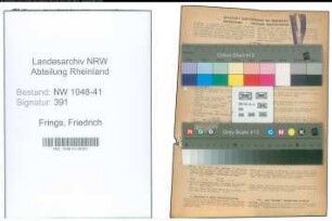 Entnazifizierung Friedrich Frings , geb. 24.01.1889 (Angestellter)