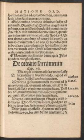 De ordinis sacramento Cap. vii.