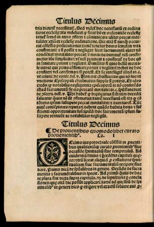 Titulus Decimus De proventibus quomodo libet curato provenientibus.