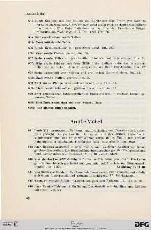 Antike Möbel (Nr. 641-760)
