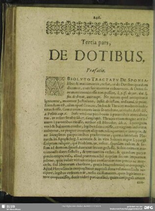 Tertius Pars, De Dotibus