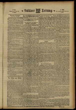 Zweite Ausgabe vom Mittwoch, den 15. Mai 1912.