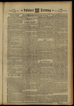 Zweite Ausgabe vom Mittwoch, den 15. Mai 1912.