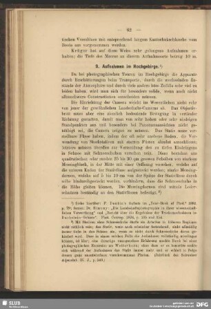 9. Aufnahmen im Hochgebirge