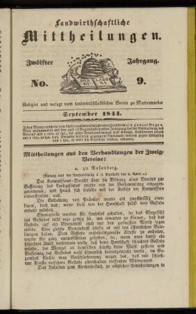 Zwölfter Jahrgang. No. 9.
