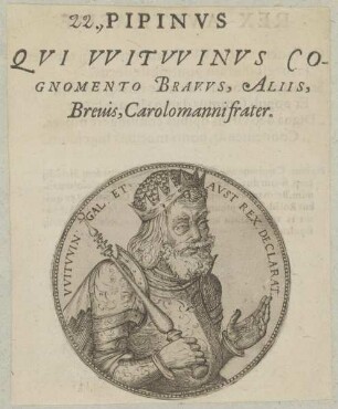 Bildnis von Pipinvs I., Herzog von Bayern und Brabant