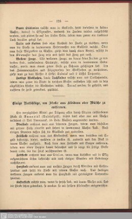 Einige Ratschläge, um Flecken aus Kleidern oder Wäsche zu entfernen