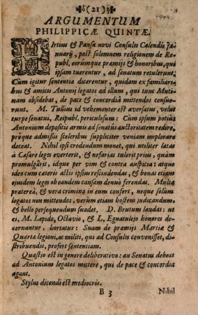 M. T. Ciceronis Orationes Philippicae : Notis Historicis, Ethicis, Politics, Philologicis, Rhetoricis Illustratae, 2