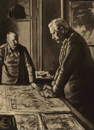 Hindenburg und Ludendorff im Großen Hauptquartier