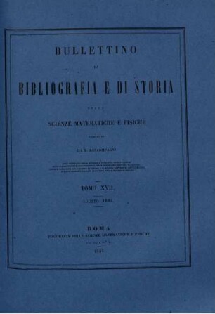Tomo XVII. Agosto 1884.