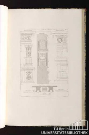 Pl. 3. Coupe, Plan Et Détails Du Tombeau De H. Basso Dans L'Eglise De St.e Marie Du Peuple A Rome.