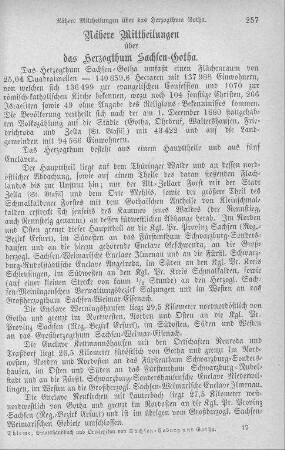 Nähere Mittheilungen über das Herzogthum Sachsen-Gotha
