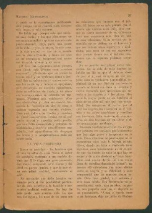 La vida profunda