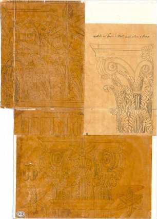 Lange, Ludwig; Lange - Archiv: I.4 Griechisch-römischer Stil - Kapitelle, u. a. Tivoli, Rom (Ansichten, Details)