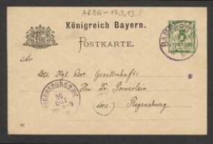 Brief von Georg Fischer an Hermann Poeverlein