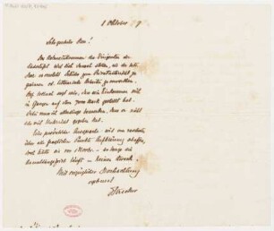 Brief an Julius Scheidt : 01.10.1907