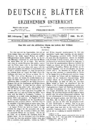 Das Ich und die sittlichen Ideen im Leben der Völker : (Fortsetzung)