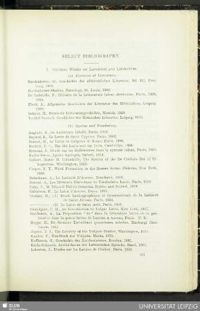 Selected bibliography