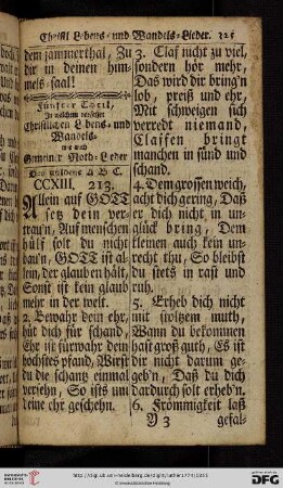 Fuenfter Theil: In welchem verfasset christlichen Lebens= und Wandels= wie auch gemeiner Noth= Lieder