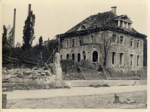 Zerstörungen Zweiter Weltkrieg - Luftangriff 2./3.09.1942. Ecke Bahnhofstraße und Beiertheimer Allee