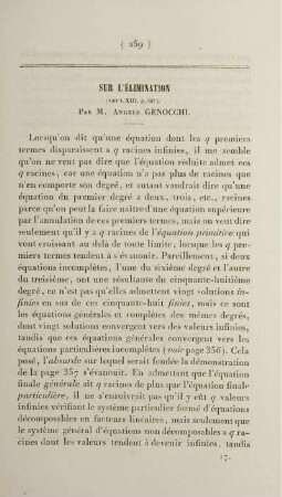 Sur l´élimination.