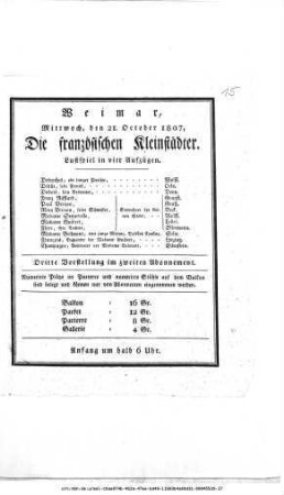 Die französischen Kleinstädter