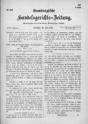 No. 31. 30. Juli 1870