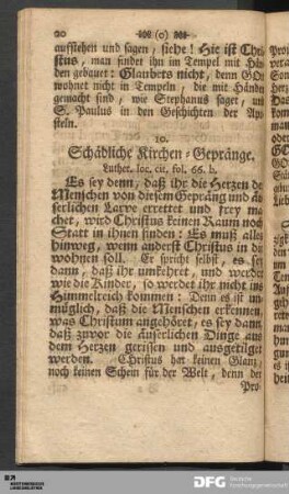 10. Schädliche Kirchen-Gepränge.