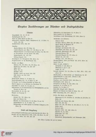 Einzelne Ausführungen zur Münster- und Stadtgeschichte