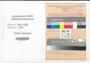 Entnazifizierung Clemens Taube , geb. 03.05.1906 (Reitlehrer)