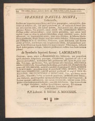 Ioannes Daniel Minus,