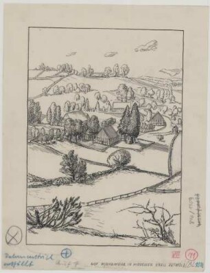 Hiddensen bei Eschenbruch (Kreis Detmold): Hof Winkemeier. Lageplan